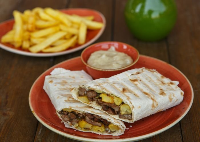 Burrito With Fries Or Rice