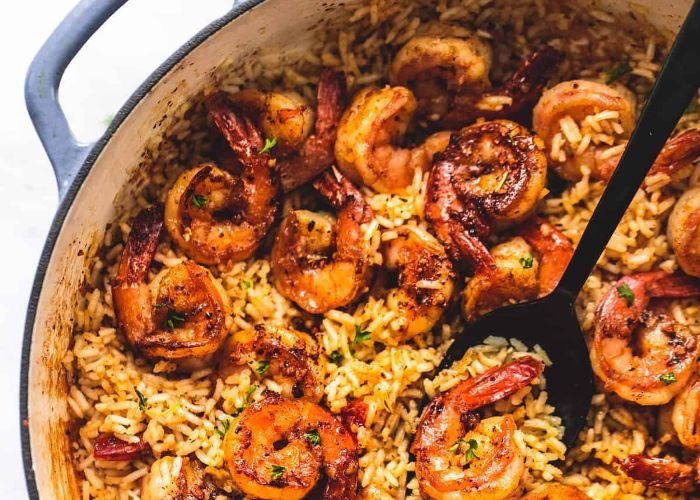 Grilled Shrimp And Rice